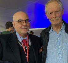Erri De Luca with journalist Carlo Marino European News Agency